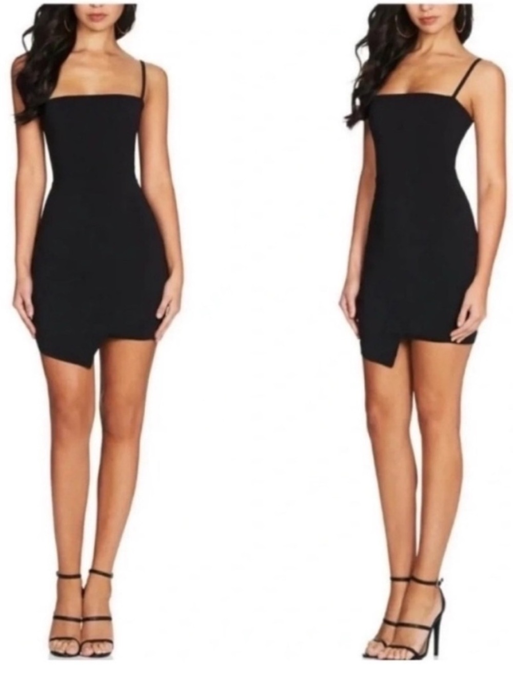 Nookie Billie Asymmetrical Mini Dress Black NWT